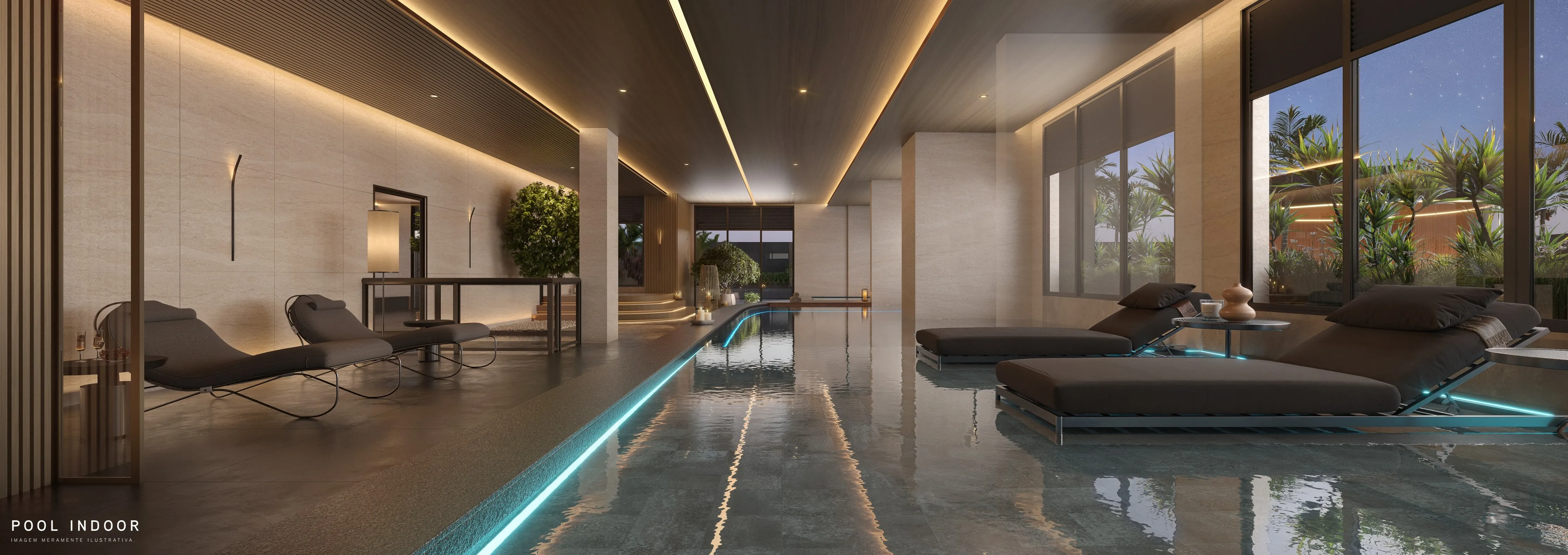 Piscina coberta aquecida - Beyond Residence