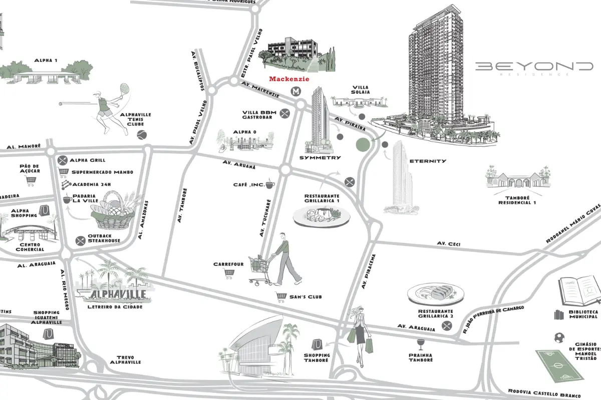 Vista aérea de Alphaville - Localização privilegiada