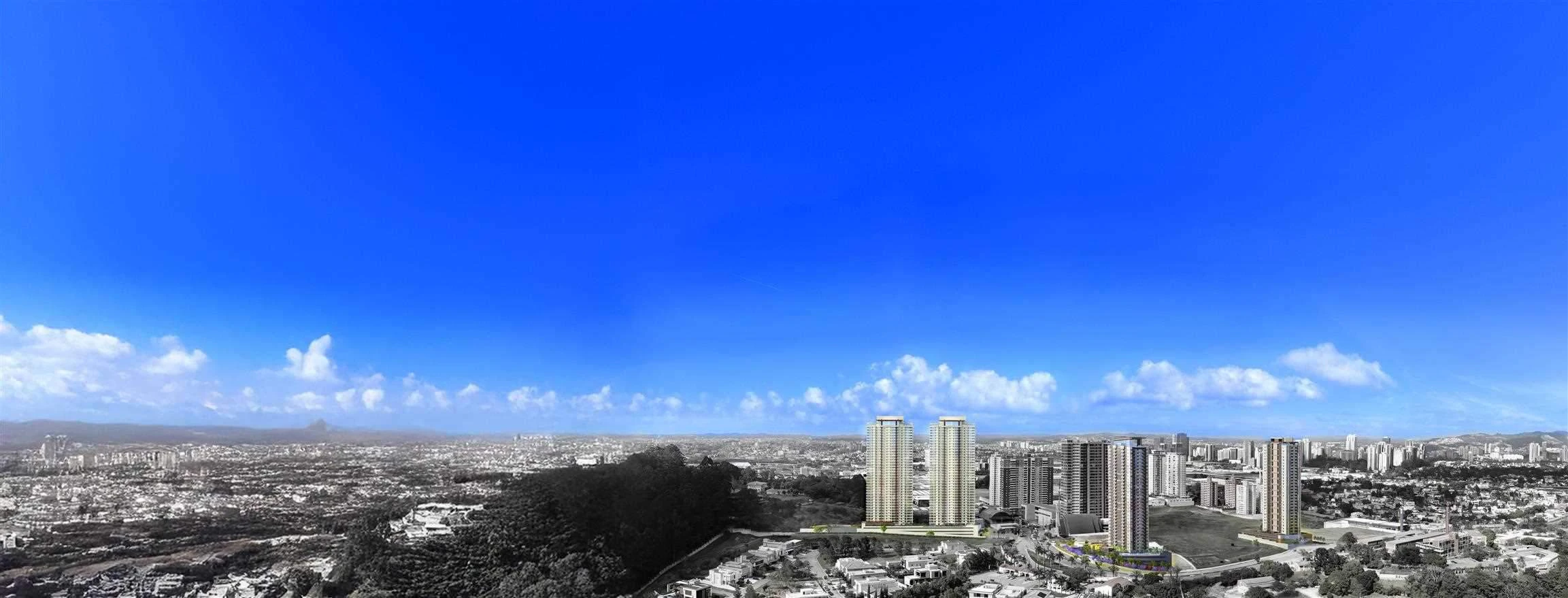 Vista aérea de Alphaville - Localização privilegiada do LIV Stay Residence