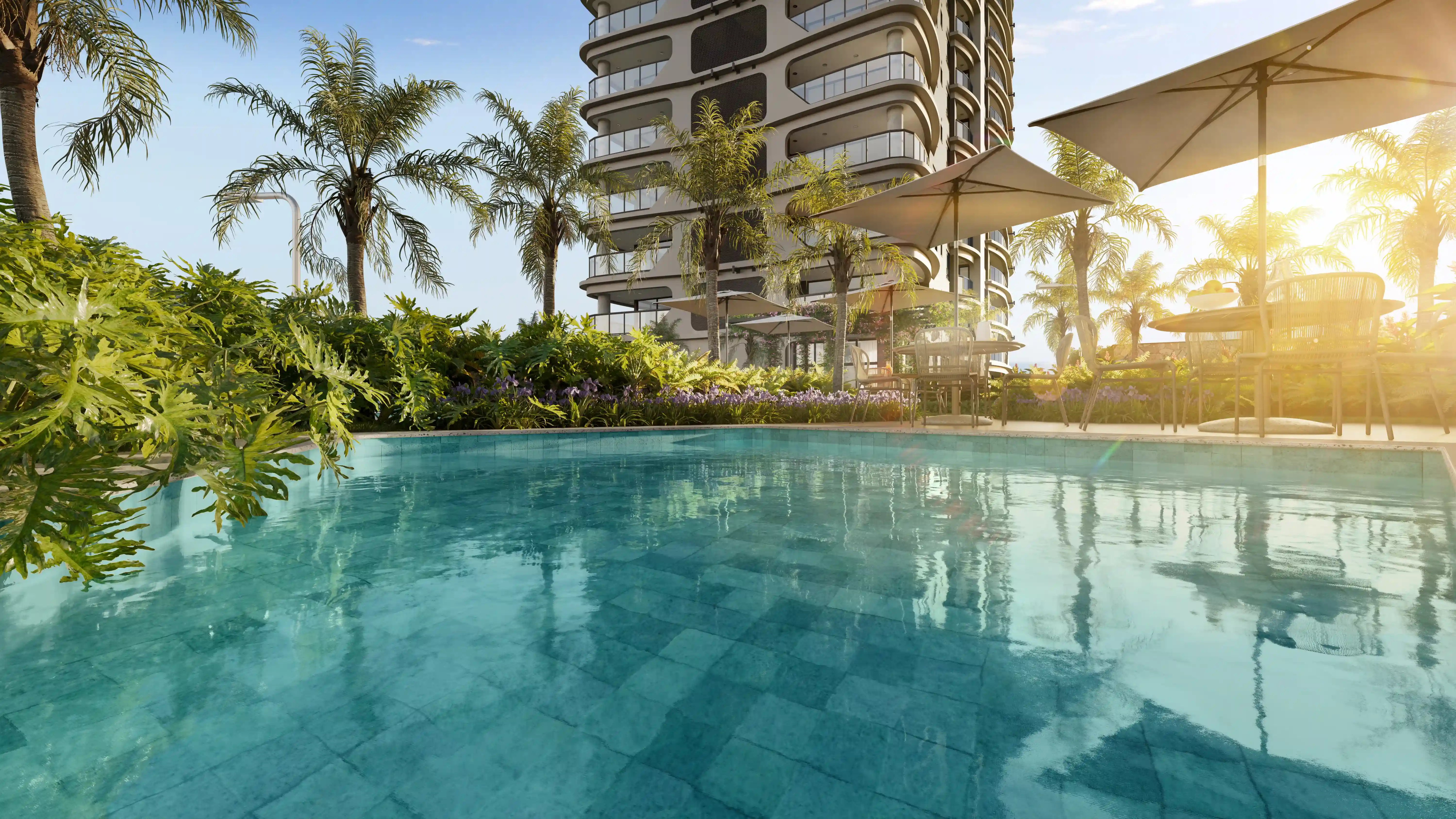 Piscina infantil com área recreativa - Square Design Residence