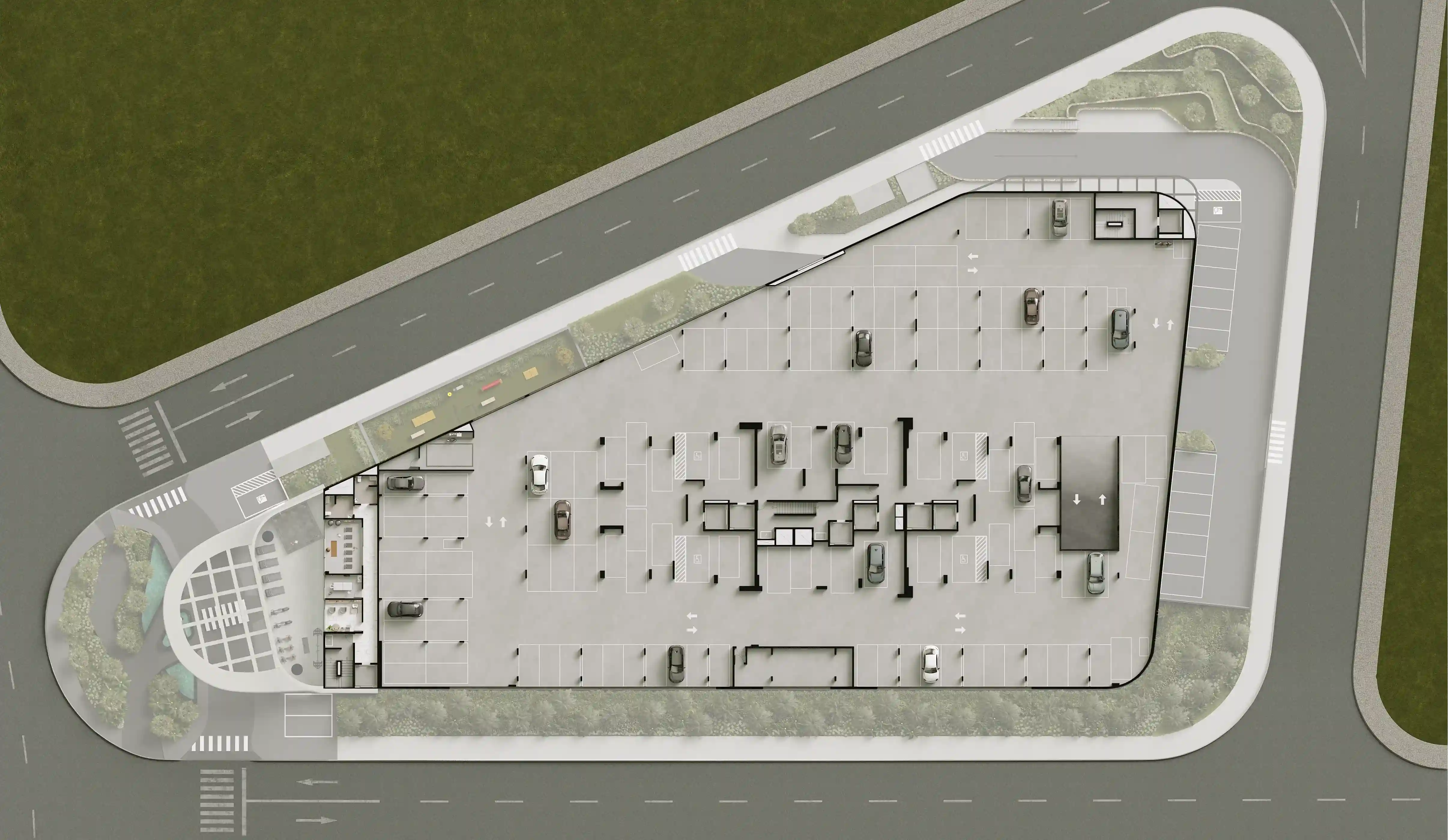 Planta do 2º Sobresolo - Coworking e serviços