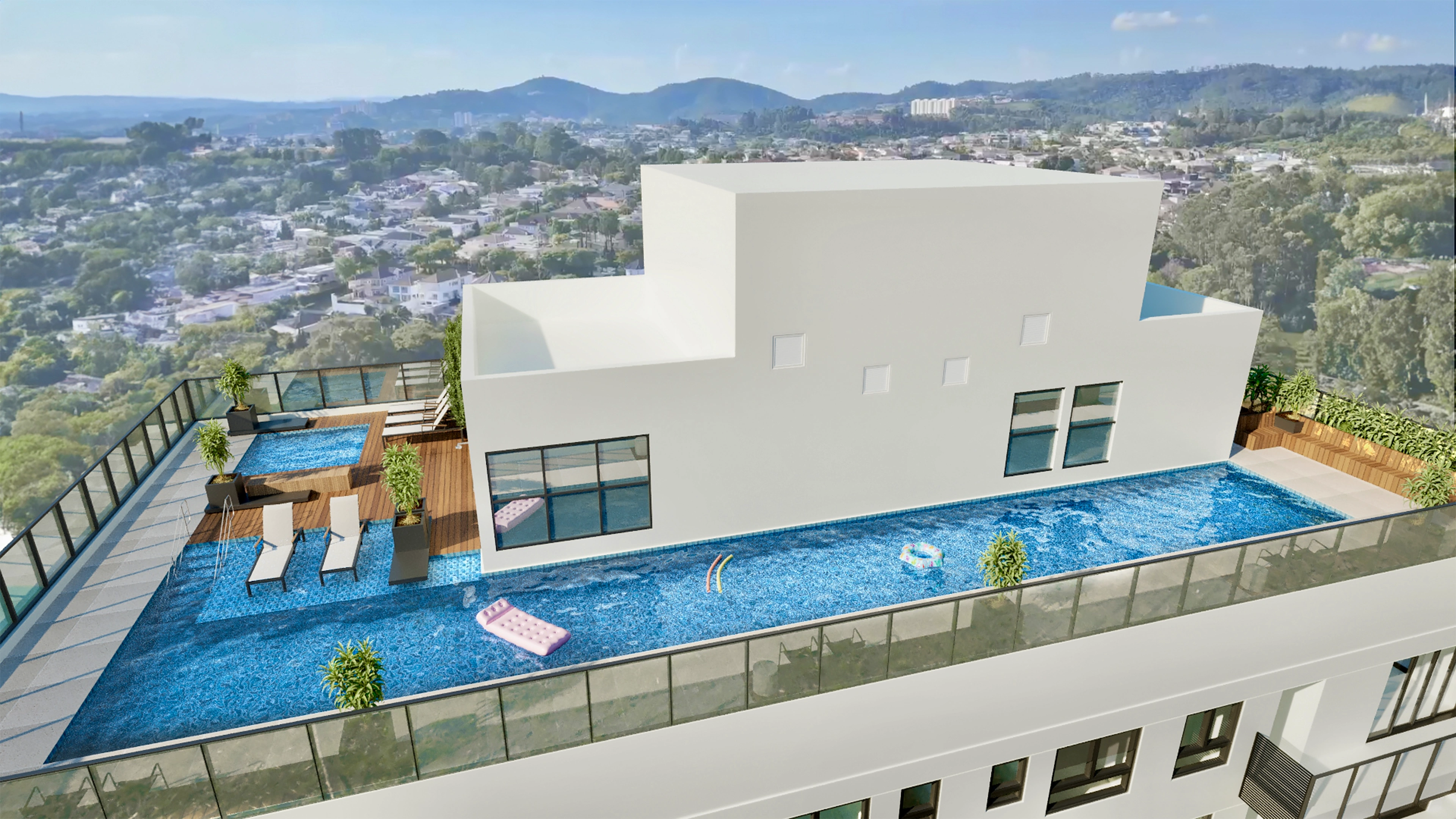 Rooftop com piscina e vista panorâmica — Vitra Alphaville